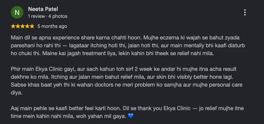 Google review by Neeta Patel, 5 out of 5 stars